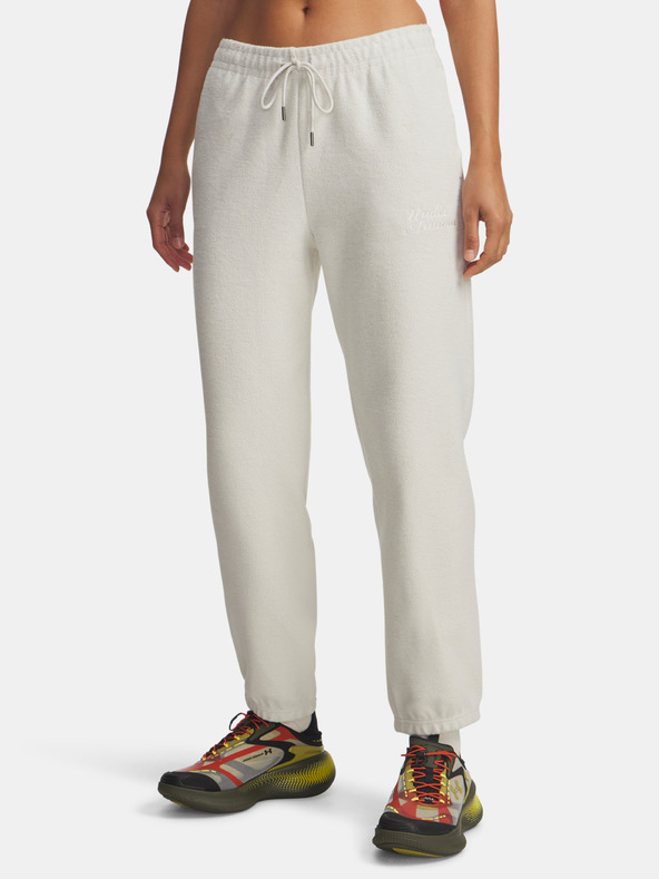 Under Armour Ženske trenirke Under Armour Icon Terry Varsity Jogger-WHT