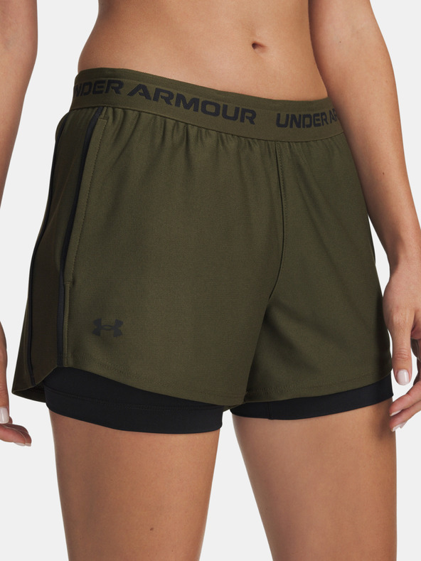 Under Armour Ženske kratke hlačice Under Armour Tech Play Up 2in1 Shorts-GRN