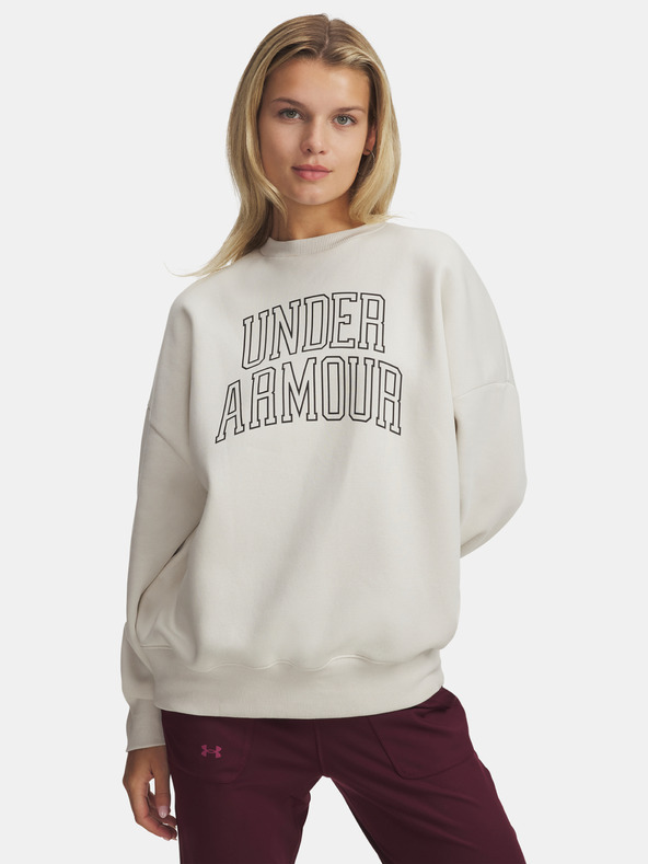 Under Armour Ženska dukserica Under Armour Rival Flc OS Varsity Crew-WHT