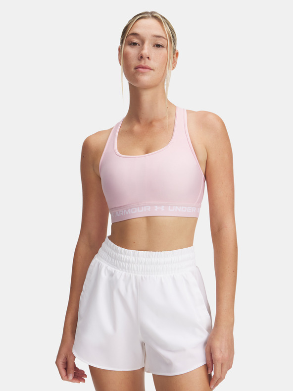 Under Armour Ženski grudnjak Under Armour Crossback Mid Bra-PNK
