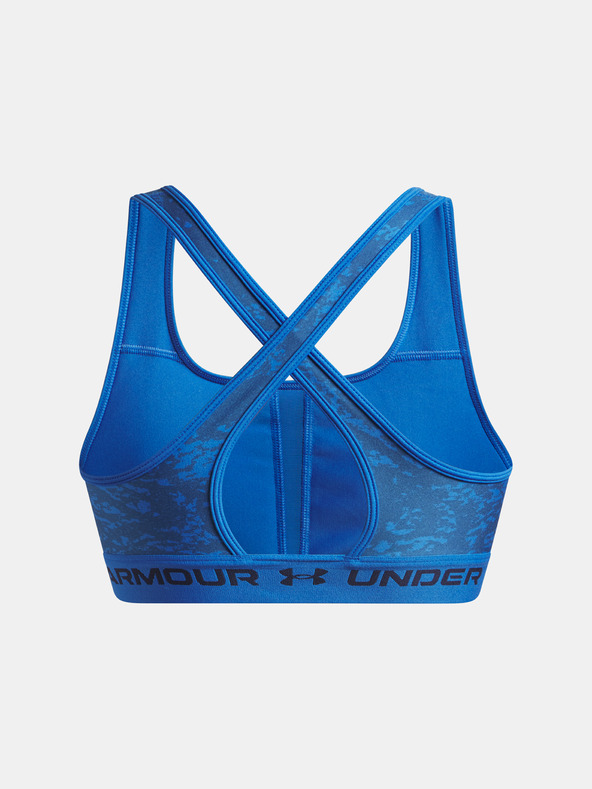 Under Armour Ženski grudnjak Under Armour Crossback Mid Print-BLU