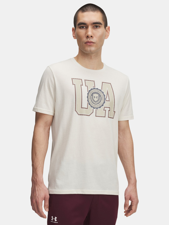 Under Armour Muška majica Under Armour UA COLLEGE CREST LOGO SS-BRN