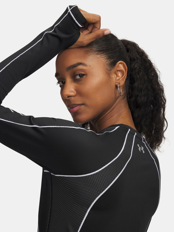 Under Armour Ženska majica Under Armour UA ColdGear Textured Crew-BLK