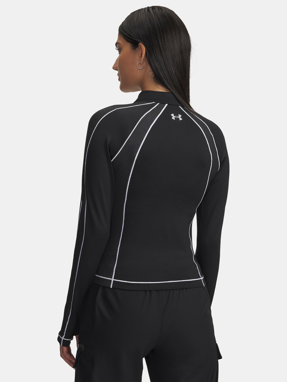 Under Armour Ženska majica Under Armour UA ColdGear Textured 1/2 Zip-BLK
