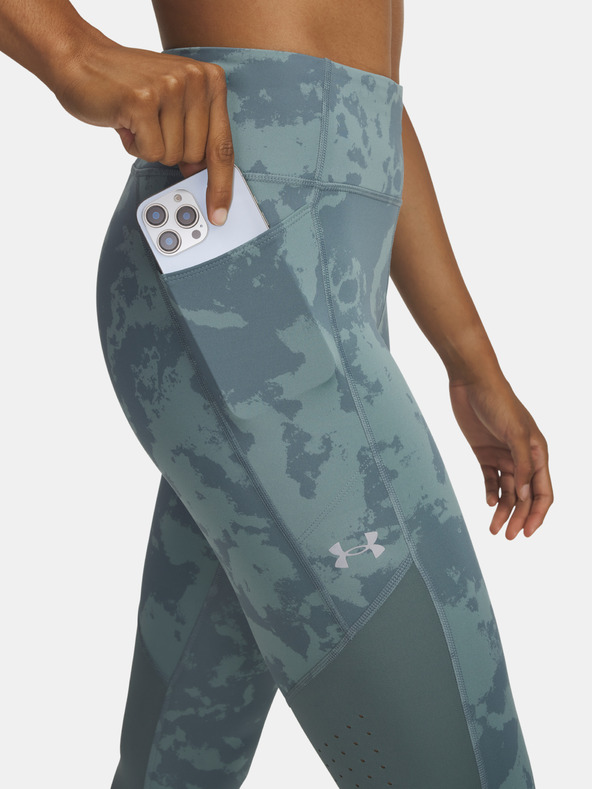 Under Armour Ženske tajice Under Armour UA Launch Ankle Print Tights-BLU