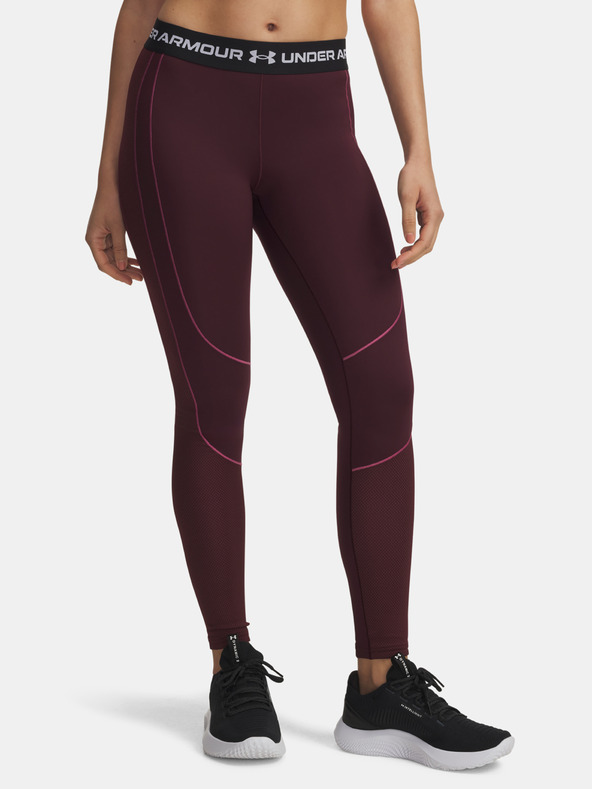 Under Armour Ženske tajice Under Armour UA ColdGear Textured Legging-RED