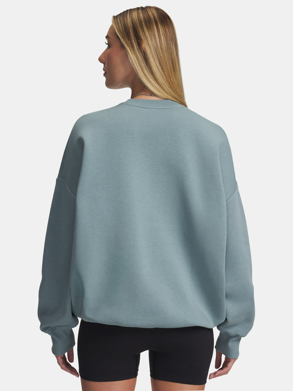 Under Armour Ženski hoodie Under Armour Rival Flc OS Varsity Crew-GRN