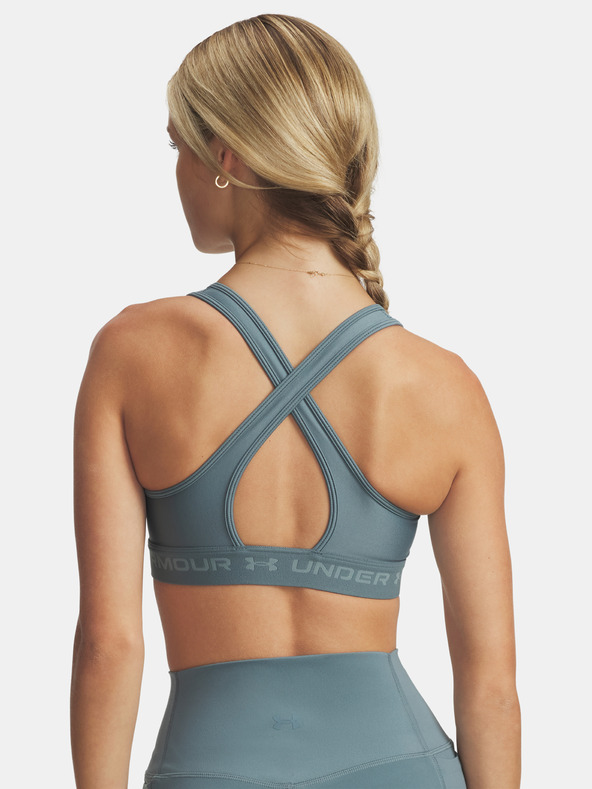 Under Armour Ženski grudnjak Under Armour Crossback Mid Bra-BLU