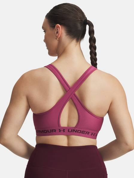 Under Armour Ženski grudnjak Under Armour Crossback Mid Bra-RED
