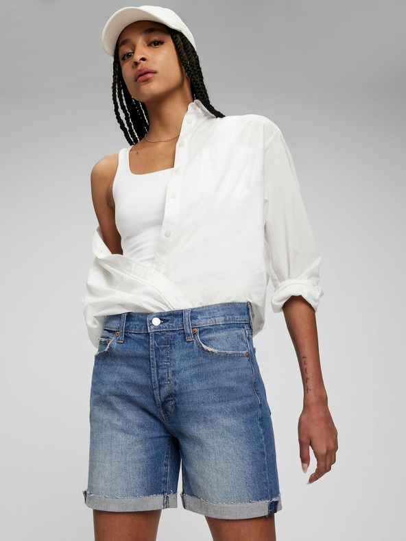 GAP Kratke hlače midi high rise GAP