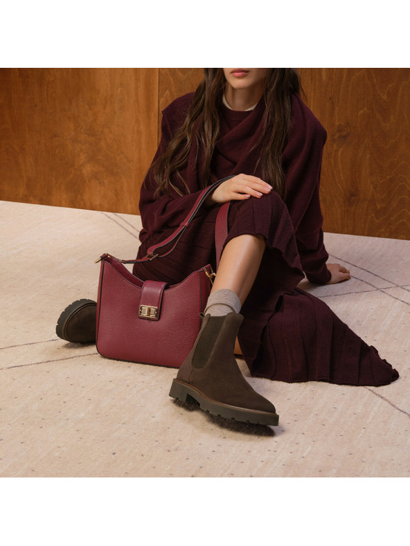 Geox Tamnosmeđa ženska gležnjača Geox Norize