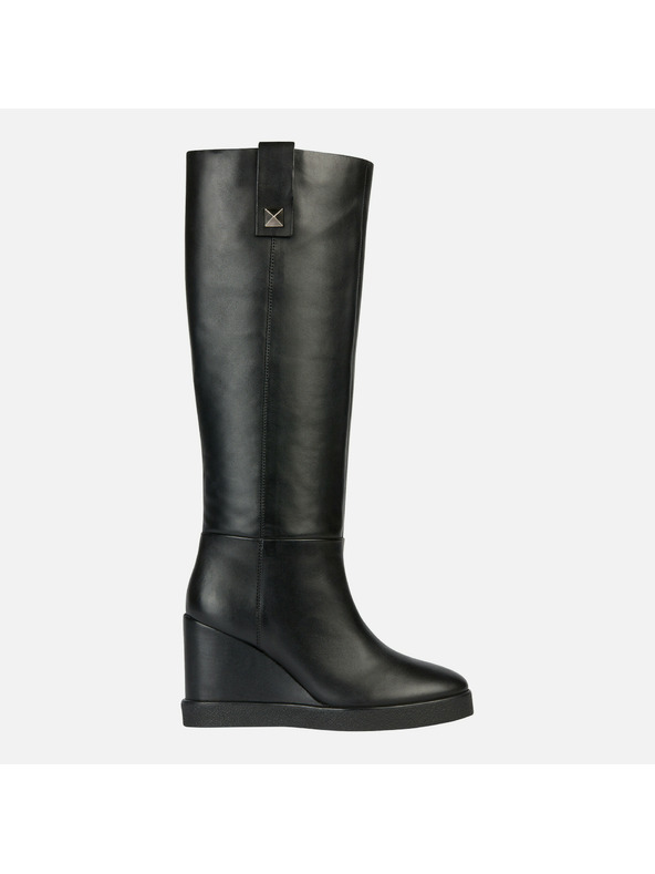 Geox Crne ženske čizme Geox Wedge