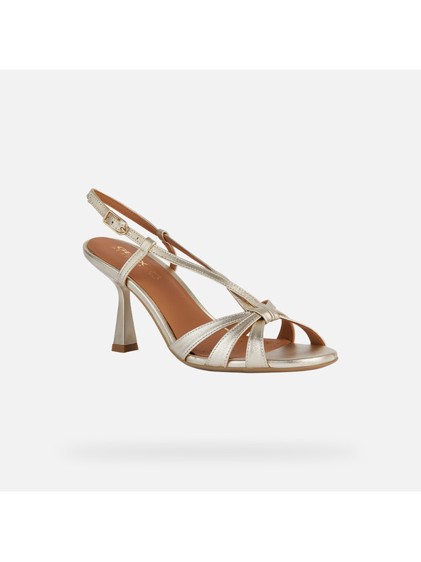 Geox Srebrena ženska obuća na petu Geox Eraklia R 80