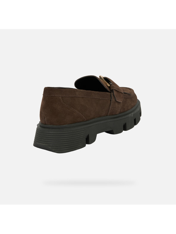 Geox Tamnosmeđe ženske mokasinke Geox Vilde