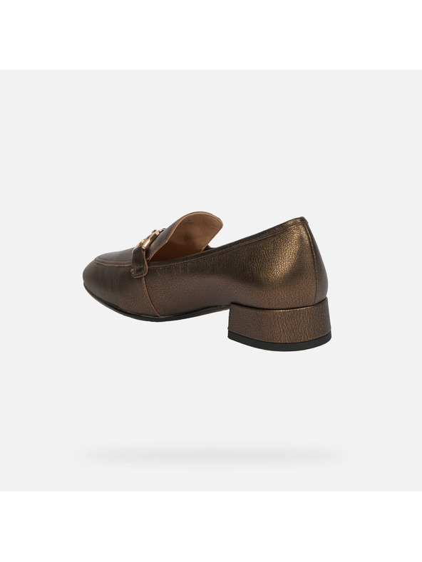 Geox Zlatne ženske mokasinke Geox Dhyalma