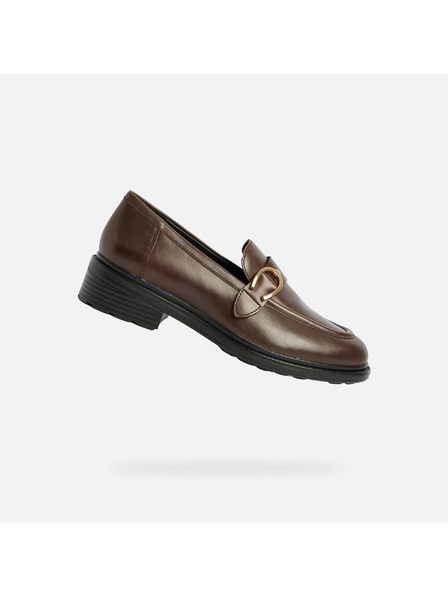Geox Smeđe ženske mokasinke Geox Walk Pleasure