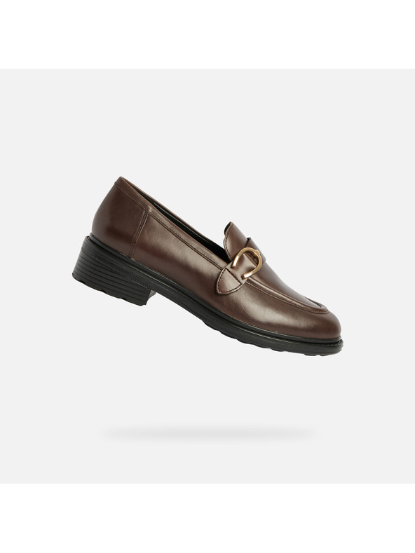 Geox Smeđe ženske mokasinke Geox Walk Pleasure