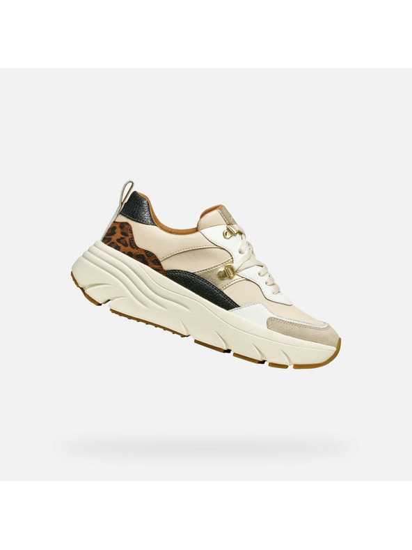 Geox Krem ženske tenisice Geox Diamanta