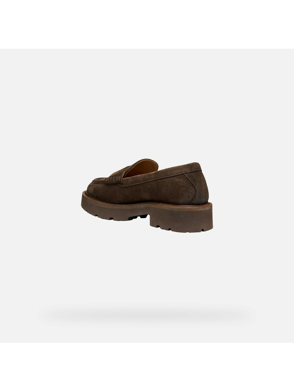 Geox Tamnosmeđe ženske mokasinke Geox Norize