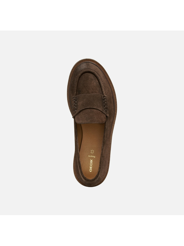 Geox Tamnosmeđe ženske mokasinke Geox Norize