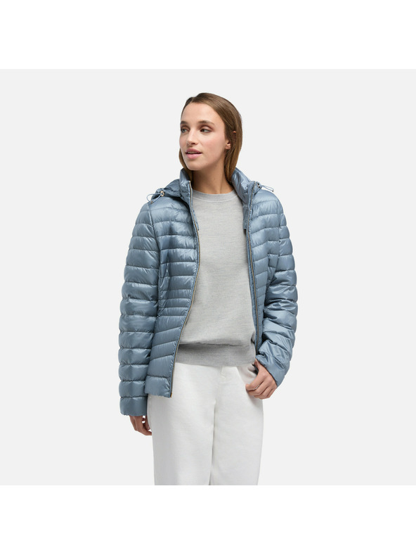 Geox Svijetlo plave ženske pernate jakne Geox Jaysen
