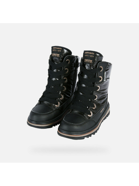 Geox Crna djevojčanska zimska obuća Geox Adelhide AB