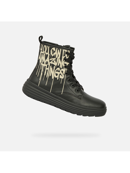 Geox Crna djevojčinska gležnjača Geox Phaolae Girl