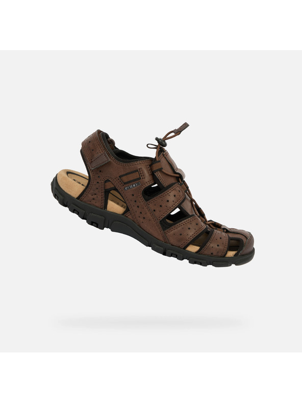 Geox Tamno smeđe muške sandale Geox Omo Sandal Strada