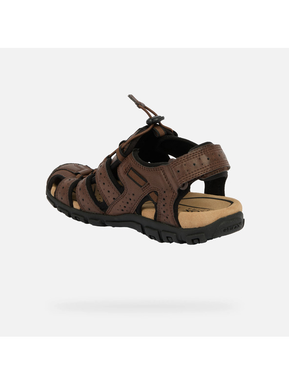 Geox Tamno smeđe muške sandale Geox Omo Sandal Strada