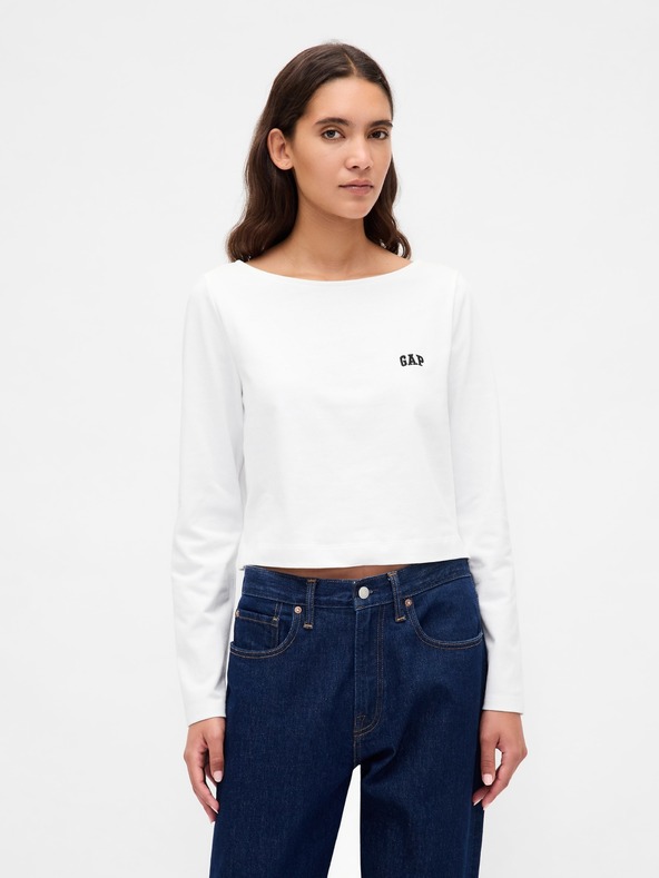 GAP Crop majica VintageSoft Heavyweight GAP