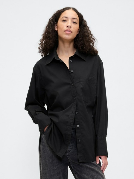GAP Oversize poplin košulja s logom Big Shirt GAP