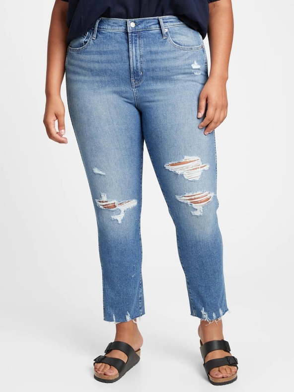 GAP Slim High Rise Destructed Vintage džins GAP