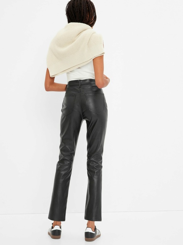 GAP Slim hlače visokog struka od umjetne kože GAP