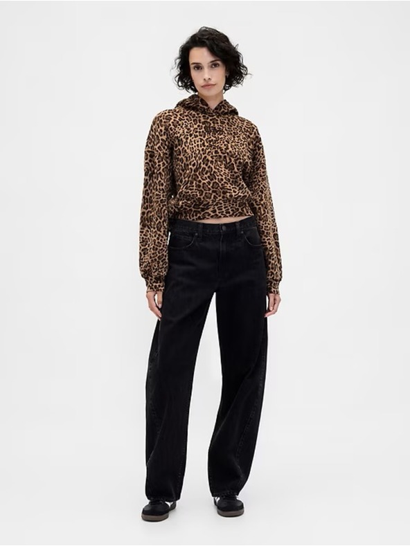 GAP Logo skraćena GAP majica s kapuljačom