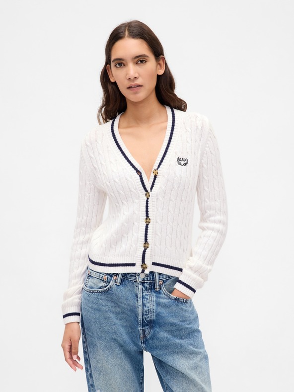 GAP Crop kardigan s logom GAP