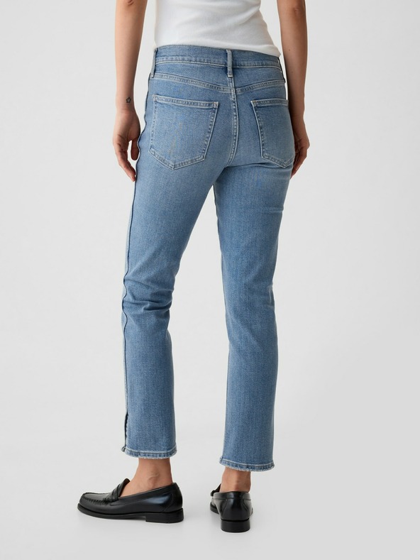 GAP Slim džíns Mid Rise Split-Hem Vintage GAP