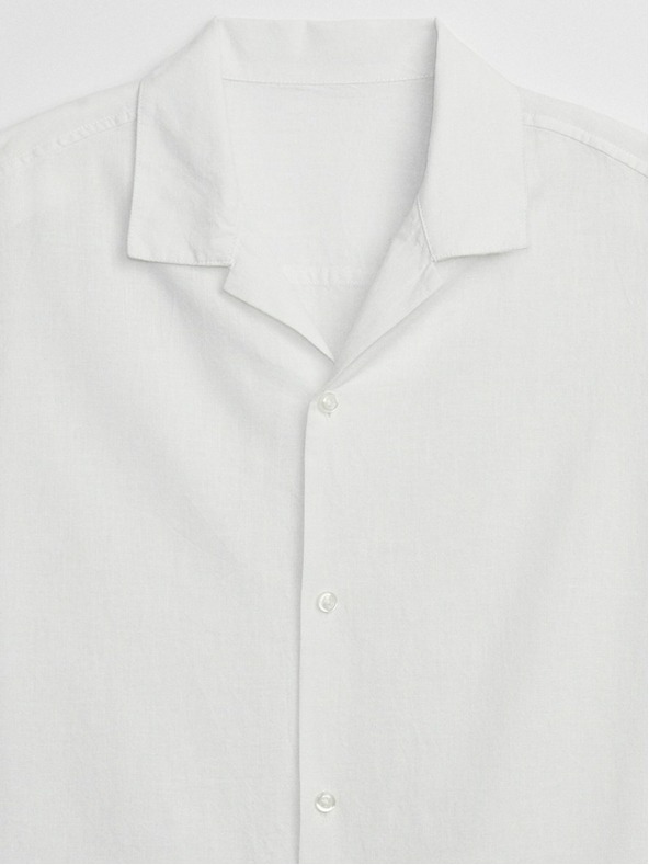 GAP Lanena košulja s otvorenim ovratnikom GAP