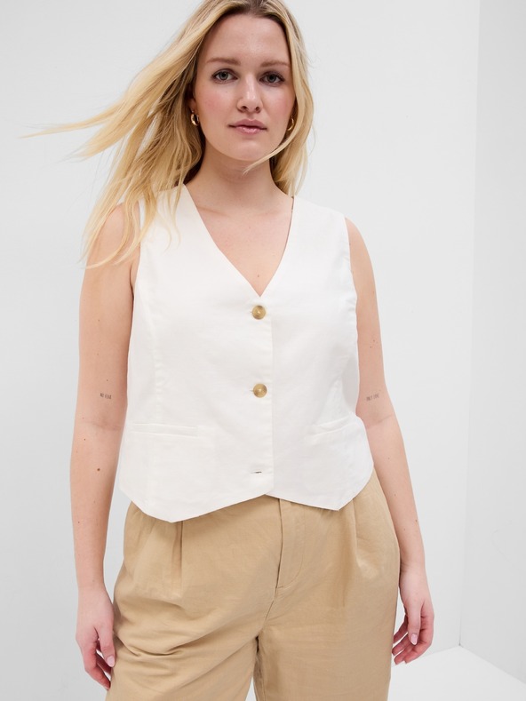 GAP GAP laneni prsluk