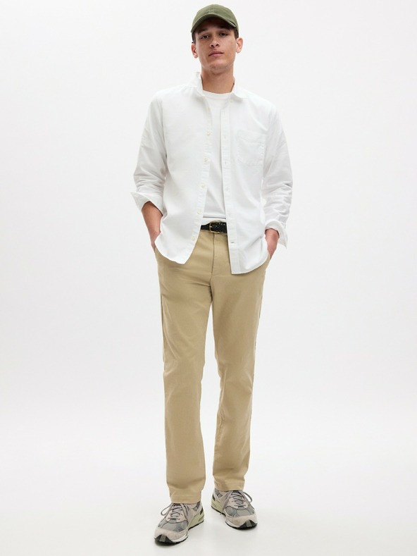 GAP Moderne khaki straight fit hlače GapFlex GAP