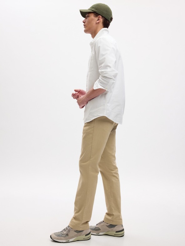 GAP Moderne khaki straight fit hlače GapFlex GAP