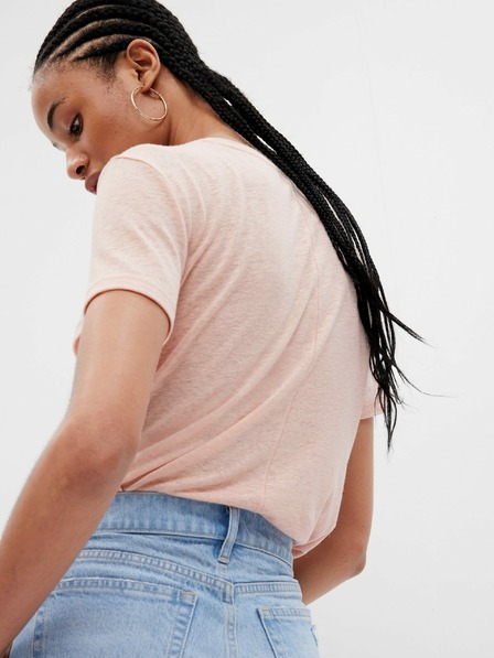 GAP Lanena majica s kratkim rukavima GAP