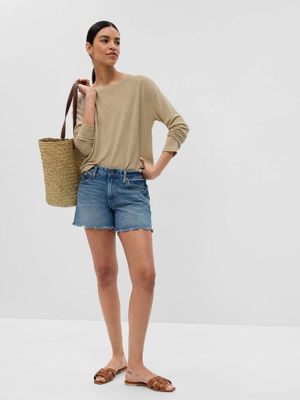 GAP Laneno majica dugih rukava GAP