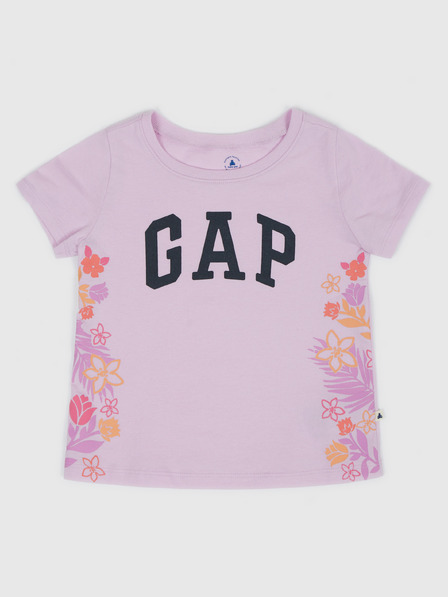 GAP Dječja majica s logom i cvjetovima GAP