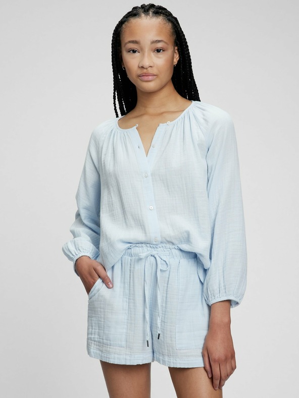 GAP Pamučna košulja bez ovratnika GAP