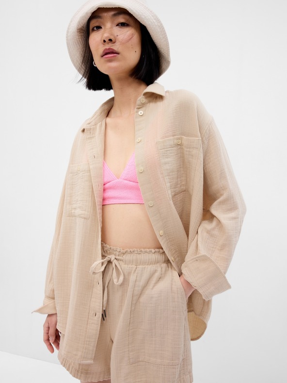 GAP Oversize muselinska košulja GAP