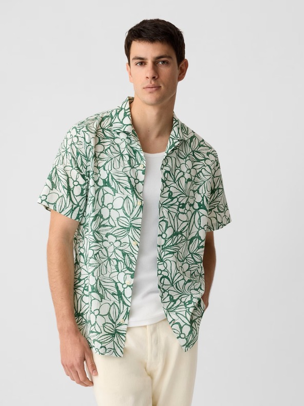 GAP Lanena košulja s kratkim rukavima GAP