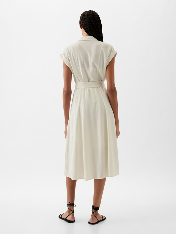 GAP Lanene košuljaste midi haljine GAP