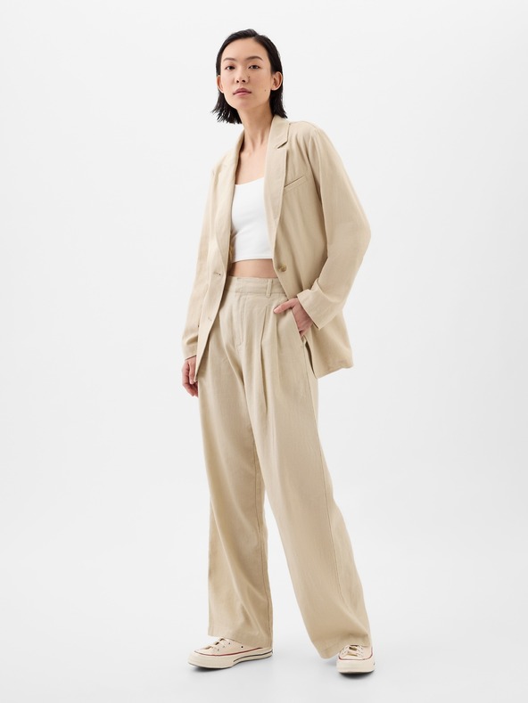 GAP Hlače Wide-Leg od lnene mješavine GAP