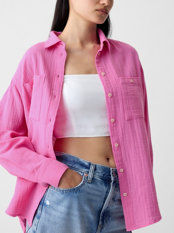 GAP Oversize muselinska košulja GAP