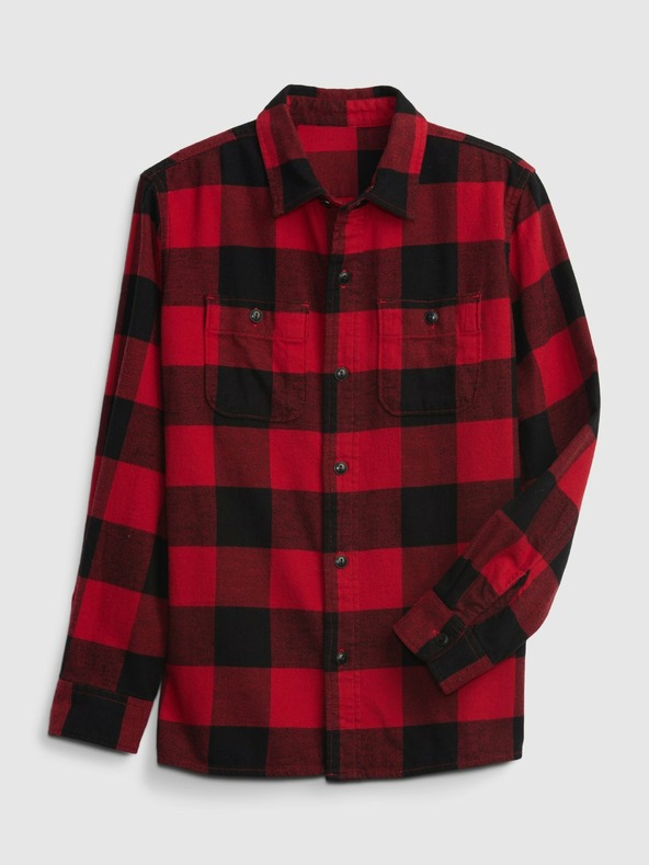 GAP Dječja karirana flanelna košulja GAP